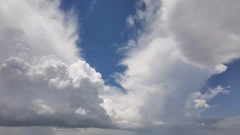 Daytime Sky Timelapse with Blue Background and Moving Clouds Stock Footage 316647049