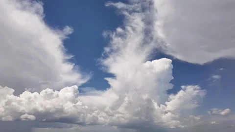 Daytime Sky Timelapse with Blue Background and Moving Clouds Stock Footage 316647057