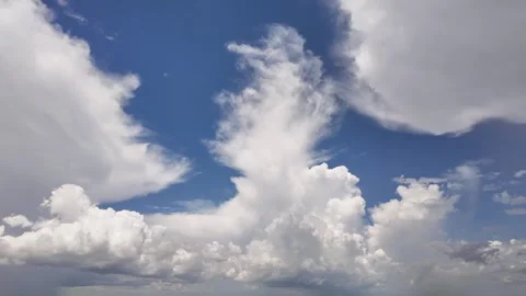 Daytime Sky Timelapse with Blue Background and Moving Clouds Stock Footage 316647073