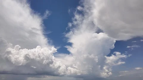Daytime Sky Timelapse with Blue Background and Moving Clouds Stock Footage 316647088