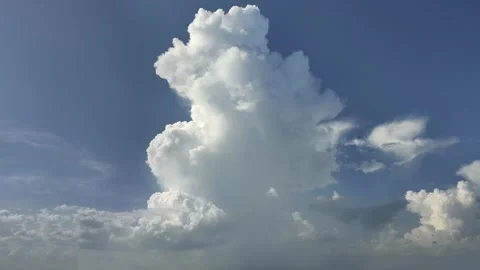 Daytime Sky Timelapse with Blue Background and Moving Clouds Stock Footage 316647155