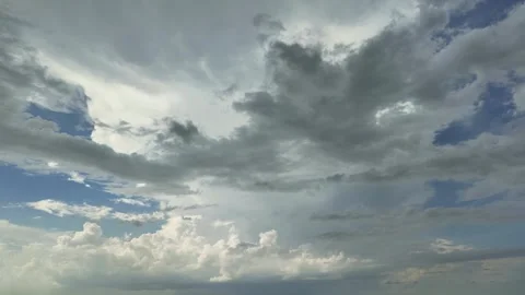 Daytime Sky Timelapse with Blue Background and Moving Clouds Stock Footage 316647159