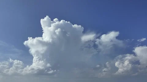 Daytime Sky Timelapse with Blue Background and Moving Clouds Stock Footage 316647217