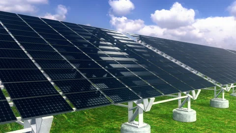 Daytime Solar Panels Video stock 233982322