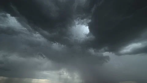 Daytime thunderstorm clouds wide angle timelapse Stock Footage 160343901