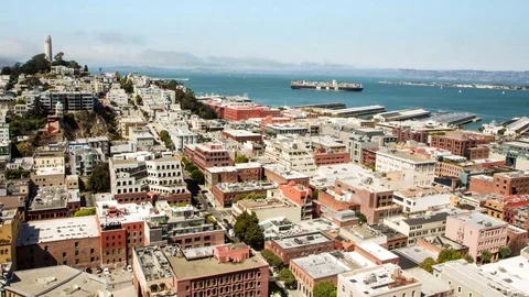 Daytime Time Lapse of Boats in SF Bay Stock Footage 74245073