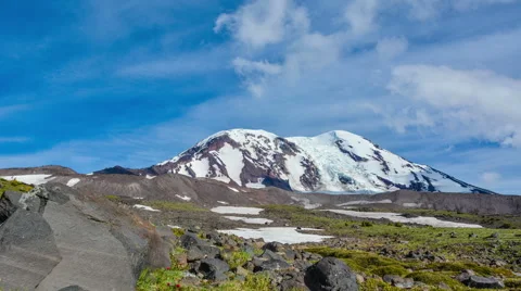 Daytime Time Lapse of Clouds over Cascade Volcano Stock-Footage 51699041