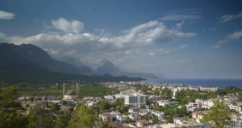 Daytime time-lapse view of Kemer, Turkey Stock Footage 323647231