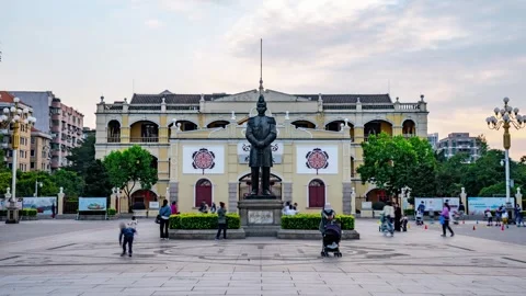 Daytime Timelapse of Sun Yat-sen Generalissimo Mansion, China, 4K Stock Footage 339640856