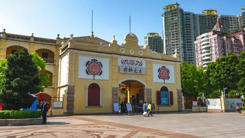Daytime Timelapse of Sun Yat-sen Generalissimo Mansion, China, 4K Stock Footage 339640916