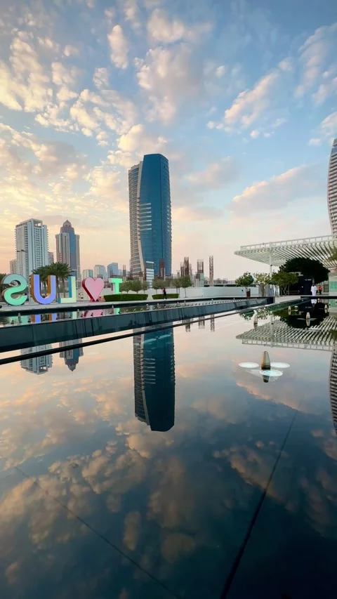 Daytime view of Al Wasil Park in Lusail, Doha, Qatar- January 07, 2026 Stock Footage 325902892