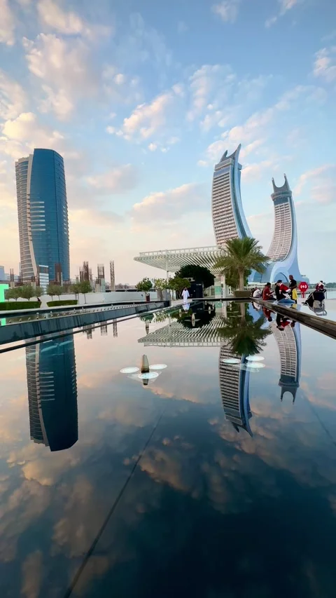 Daytime view of Al Wasil Park in Lusail, Doha, Qatar- January 07, 2026 Stock Footage 325902918