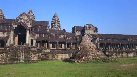 Daytime view of Angkor Wat Temple, Krong Siem Reap, Cambodia Video stock 291706028