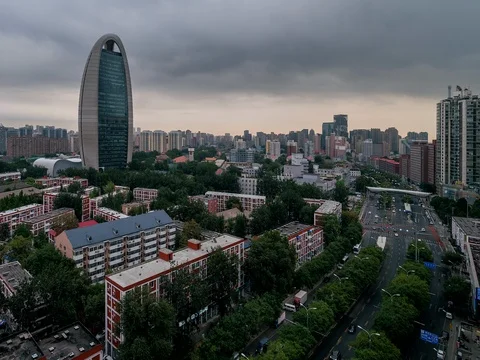 Daytime View Beijing city skyline (4K,Time-lapse) Stock Footage 83315853
