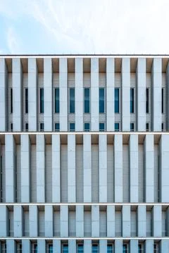 A daytime view of Galeria de las Colecciones Reales, a modern museum in Mad.. Stock Photos