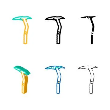 Dayton axe tool color multistyle icon vector Stock Illustration