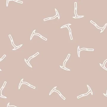 Dayton axe tool line vector seamless pattern Stock Illustration