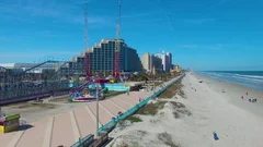 Daytona Beach Stock Footage Royalty Free Videos Pond5 Daytona Beach Fl February 2016 Aerial View Of City Skyline And Coastline