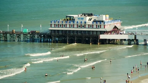 Daytona Beach Florida Pier Vídeo Stock 236491027