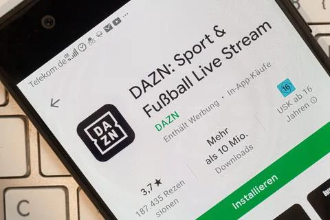 DAZN - mobile App Stock Photos