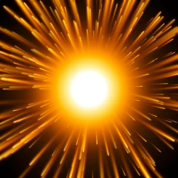 Dazzle Explosion In the Space. Stock Illustration