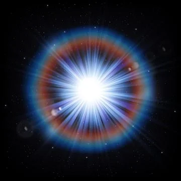 Dazzling Big Starlight, Science Background, Vector Illustration Stock Illustration