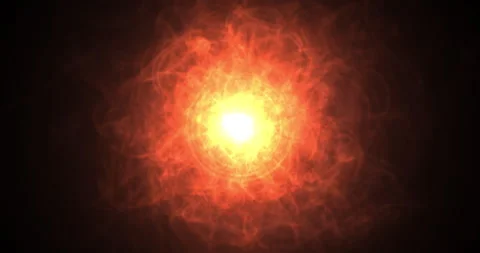 The dazzling core of the abstract star pulsates continuously, throwing powerful Stock Footage 333866378