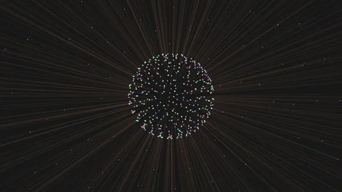 Dazzling cosmic flower intricate pattern floating in celestial darkness Stock Footage 278065144