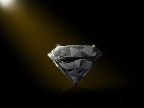 Dazzling diamond on the with black background Stock-Fotos