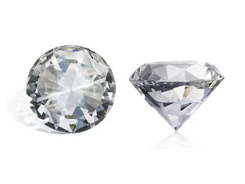 Dazzling diamond on white background Stock Photos