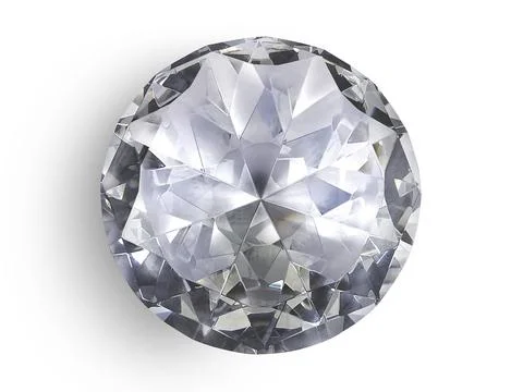Dazzling diamond on white background Stock Photos