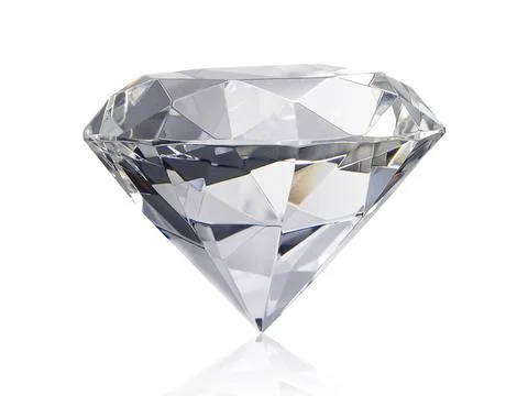 Dazzling diamond on white background Stock Photos