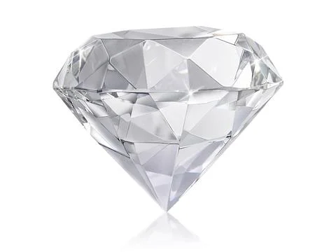 Dazzling diamond on white background Stock Photos