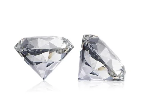 Dazzling diamond on white background Stock Photos