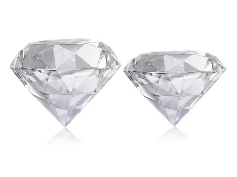 Dazzling diamond on white background Stock-Fotos
