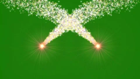 Dazzling Glitter Light Trail with Comet Trace, 4K Loop, Green Background Video stock 337476907