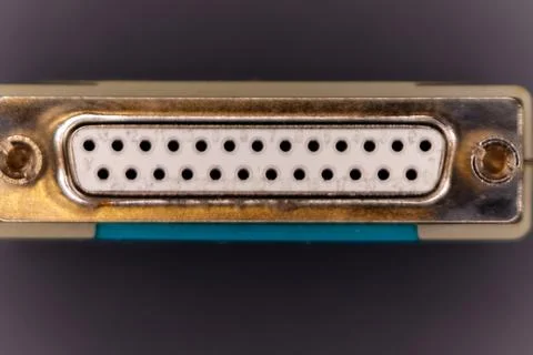 Db-25 parallel port connector technology hardware Stock Photos