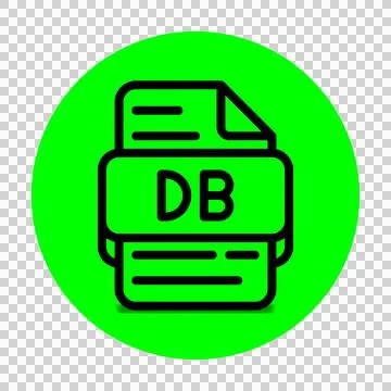 Db file type icon. files and document format extension.  Illustrazione stock