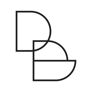 Db initial letter vector logo Illustrazione stock