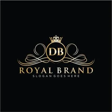 DB Letter Initial Luxurious Brand Logo Template. Stock Illustration