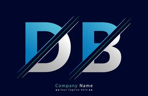 DB Letter logo design vector template. Stock Illustration