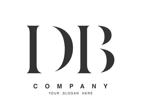 DB logo design. Initial letter d and b serif font style. Creative classic c.. Stock Illustration