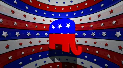 Db stars and stripes 03 republican Stock Footage