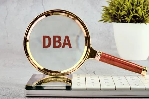 DBA - Database Administrator, acronym business concept written through a magn Stock Photos