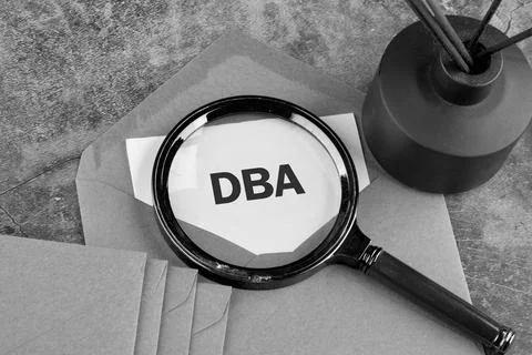 DBA - Database Administrator, acronym business concept written on a blank s.. Stock Photos