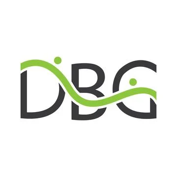 Dbg text letters logo design Stock Illustration