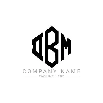DBM letter logo design with polygon shape. DBM polygon and cube shape logo .. Stock Illustration
