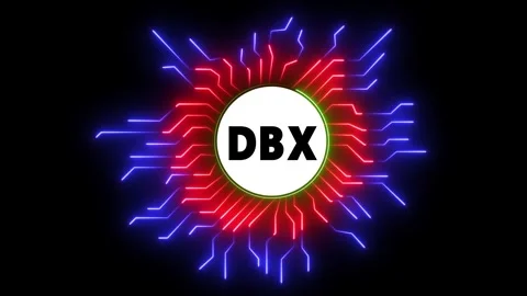 DBX Logo Animation Electric Circuit Board Digital Technology Loop Backgroun.. Vidéo 330848378