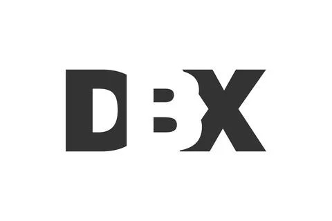 DBX logo design. Initial letter D B X bold font style for tech startups, co.. Stock Illustration