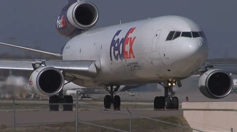 DC-10/MD-11 CARGO AIRCRAFT TAXI CLOSEUP Stock Footage 37149208